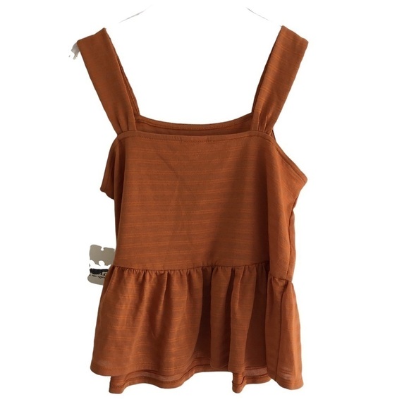A.n.a. Striped Summer Peplum Tank Top Burnt Orange Small - Picture 11 of 13